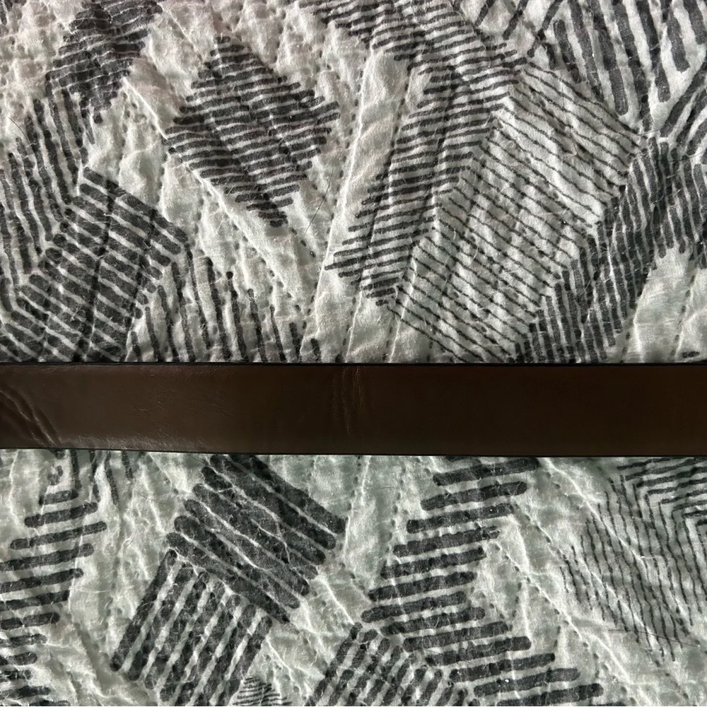 Izod Black Leather Belt with Silver Buckle